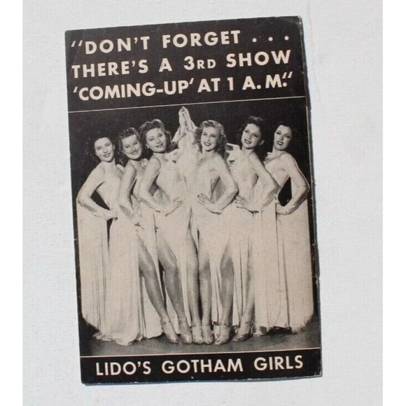 Vintage Lido Gotham Girls Risque Dancing Program Brochure - Picture 4 of 4